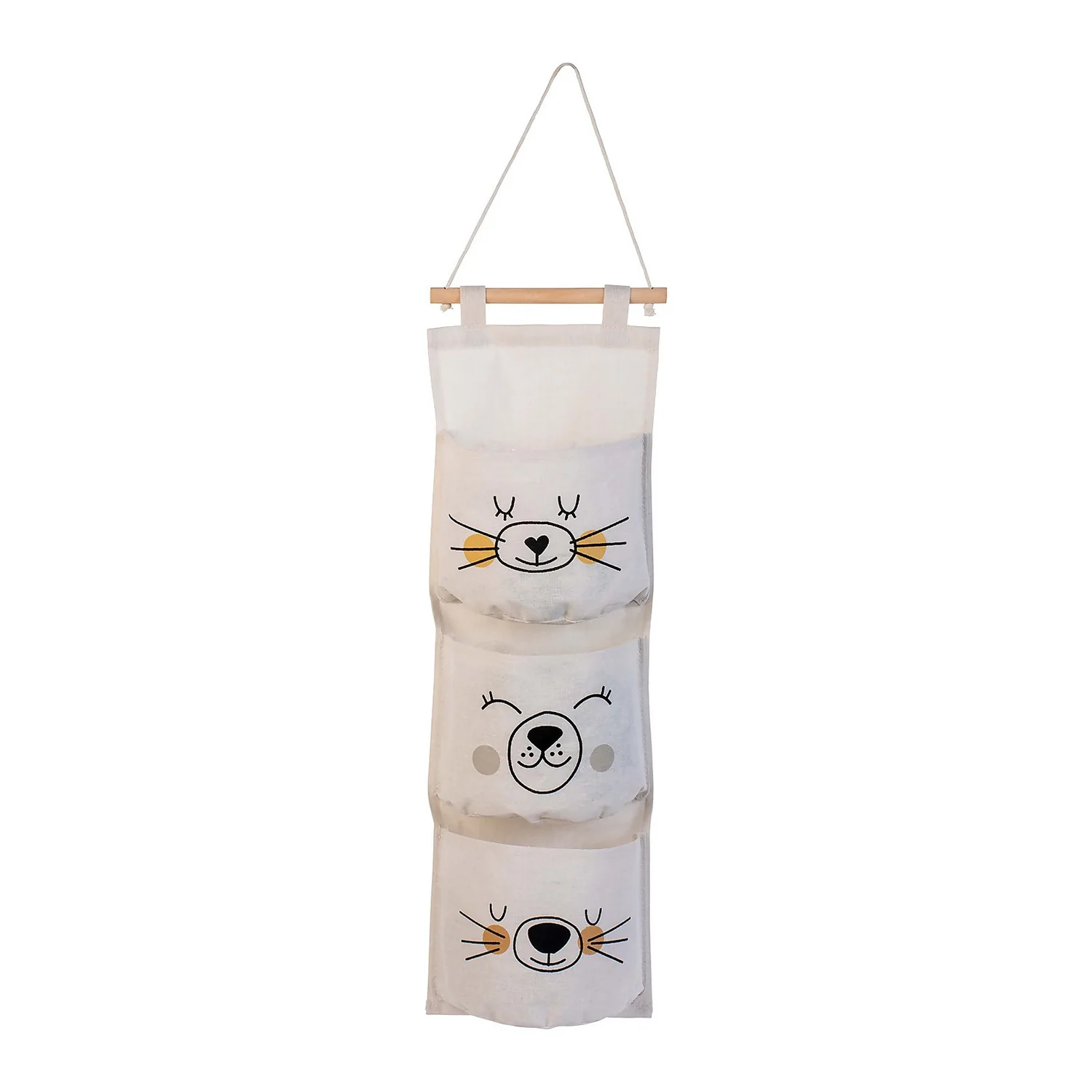 Kids 3 Pocket Hanging Organiser - Polar Bear 7 Kids 3 Pocket Hanging Organiser - Polar Bear - Image 5