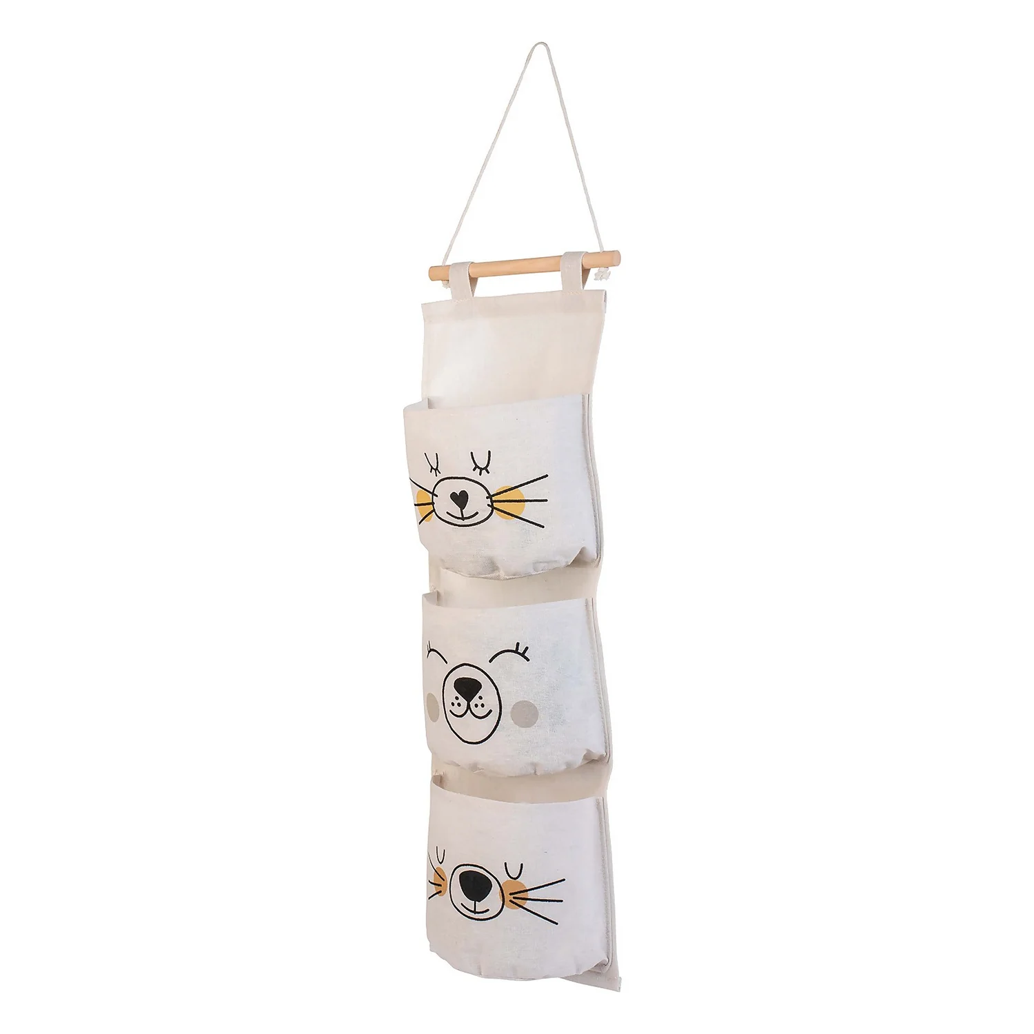 Kids 3 Pocket Hanging Organiser - Polar Bear 3 Kids 3 Pocket Hanging Organiser - Polar Bear