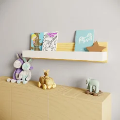 Kids Tray Storage Shelf - White & Natural 9 Kids Tray Storage Shelf - White & Natural -Home Furniture 13277678 1474929069786324