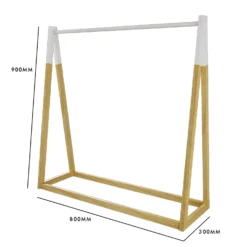 Kids A-Frame Clothes Rail - Natural & White -Home Furniture 13277679 7824929069229791
