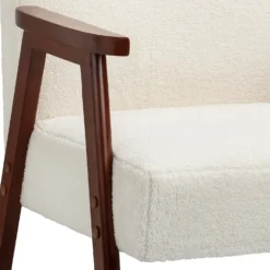 Alex Mid Century Boucle Armchair - Cream -Home Furniture 13514415 1444964543364789