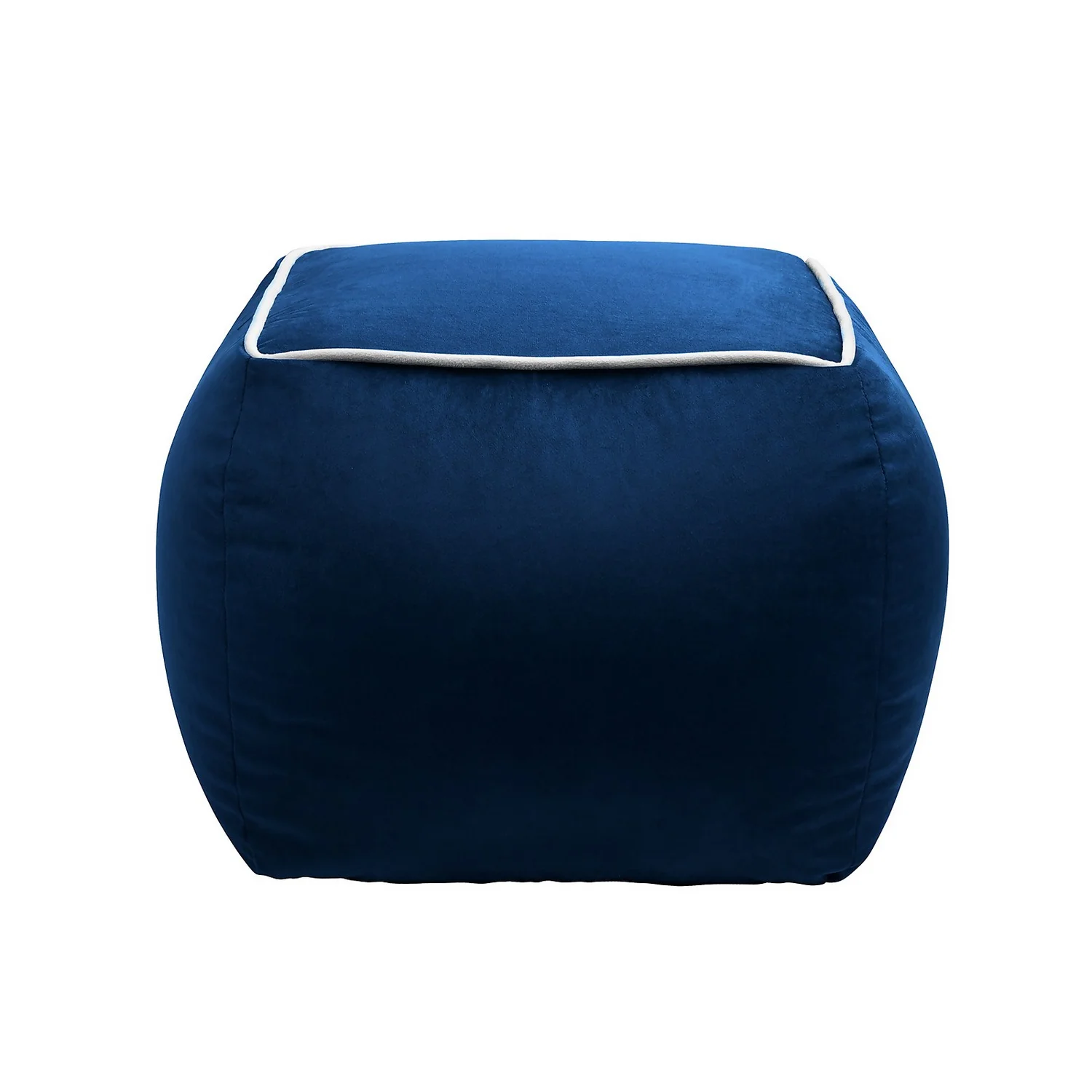 Pippa Square Pouffe - Blue 4 Pippa Square Pouffe - Blue - Image 2
