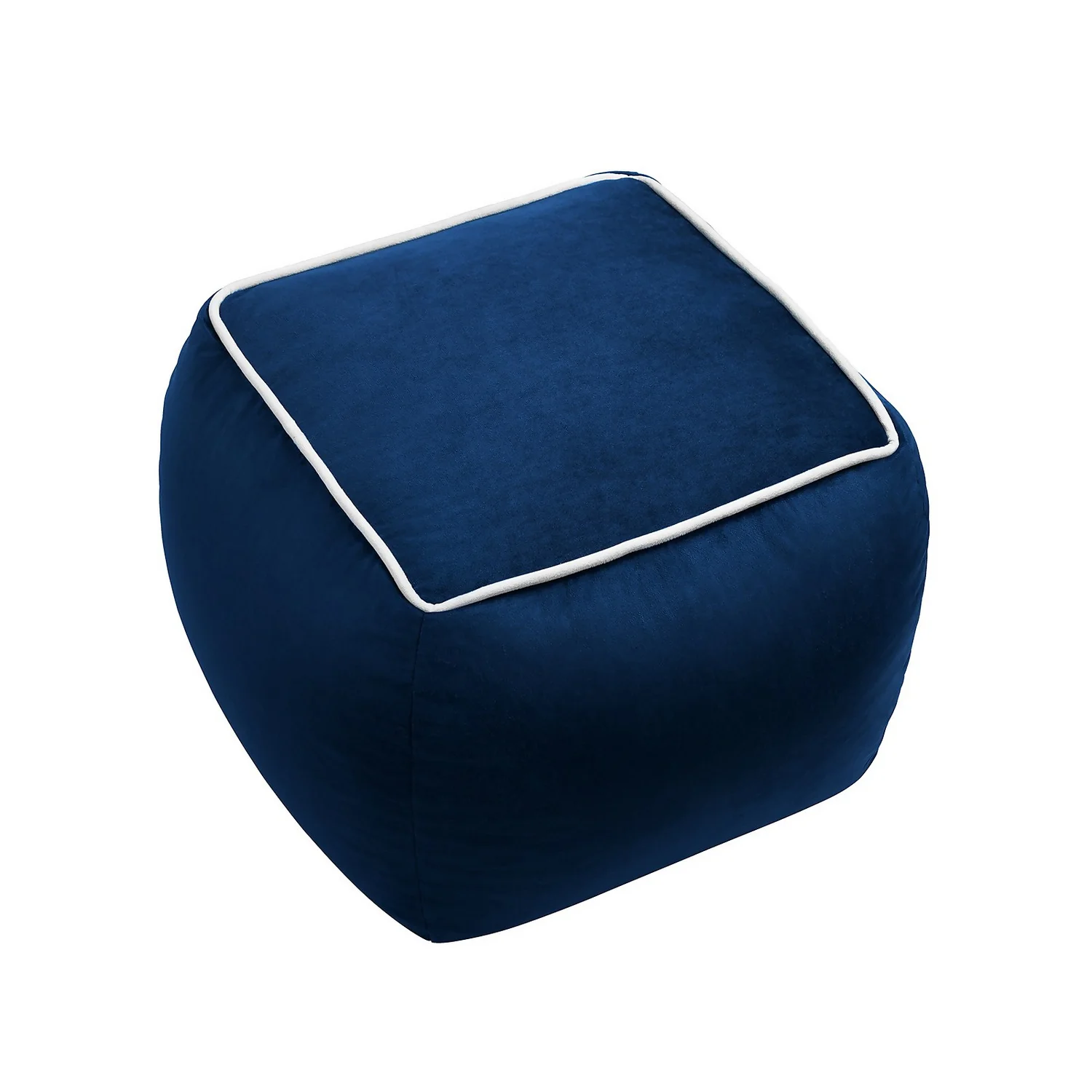 Pippa Square Pouffe - Blue 6 Pippa Square Pouffe - Blue - Image 4