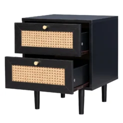 Kubu Rattan 2 Drawer Side Table - Black 11 Kubu Rattan 2 Drawer Side Table - Black -Home Furniture 13633731 7614974471705873