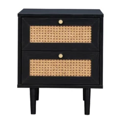Kubu Rattan 2 Drawer Side Table - Black 12 Kubu Rattan 2 Drawer Side Table - Black -Home Furniture 13633731 7764974471735024