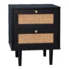 Kubu Rattan 2 Drawer Side Table - Black -Home Furniture 13633731 8405036420176179