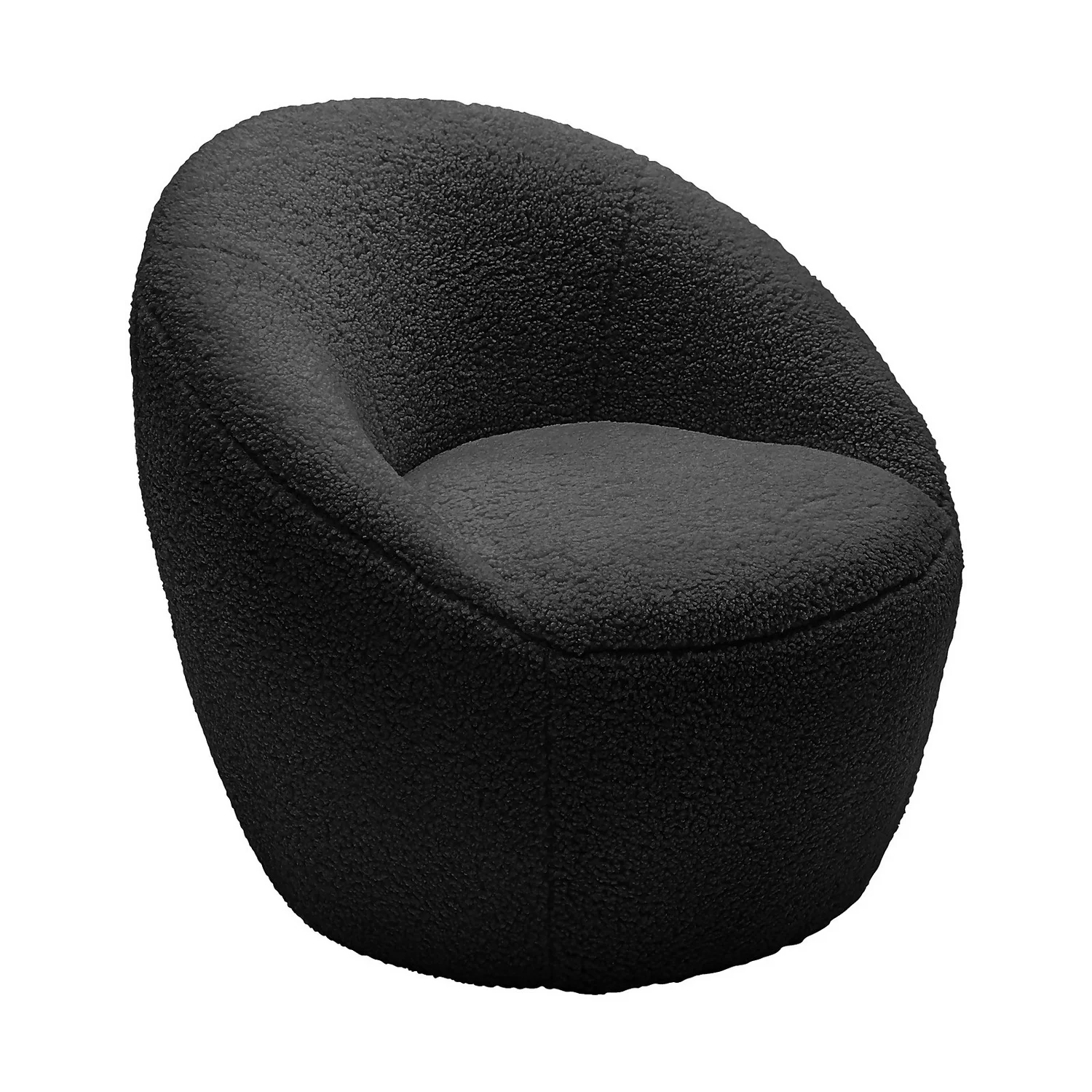 Bernie Boucle Chunky Tub Chair - Black 3 Bernie Boucle Chunky Tub Chair - Black