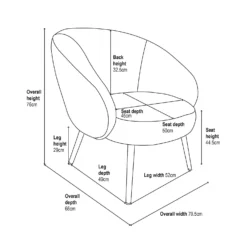 Bella Occasional Chair - Grey 17 Bella Occasional Chair - Grey -Home Furniture 13644167 1335018743014399