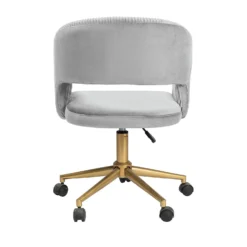 Georgette Pleated Office Chair - Grey -Home Furniture 13644180 1565004227803140