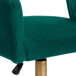 Georgette Pleated Office Chair - Emerald -Home Furniture 13644181 1225004227338764