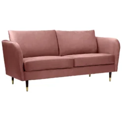 Cosmo Velvet 3 Seater Sofa In A Box - Rose Pink