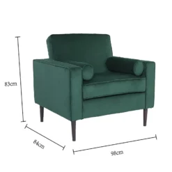 Merlin Velvet Armchair - Emerald -Home Furniture 13667706 1214964355626970