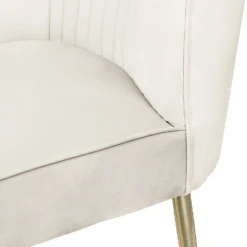 Gigi Velvet Chaise Longue - Cream -Home Furniture 13698291 4334975247734764