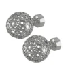 Rothley Baroque 25mm Pattern Orb Curtain Pole Finials (Pair) - Polished Silver 2 Rothley Baroque 25mm Pattern Orb Curtain Pole Finials (Pair) - Polished Silver -Home Furniture 13712256 1024976258092530