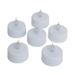 Pack Of 6 LED Tealight Candles - White -Home Furniture 13794262 2015009419465704