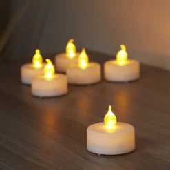 Pack Of 6 LED Tealight Candles - White -Home Furniture 13794262 2625009419584213