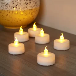 Pack Of 6 LED Tealight Candles - White -Home Furniture 13794262 3985009419379298