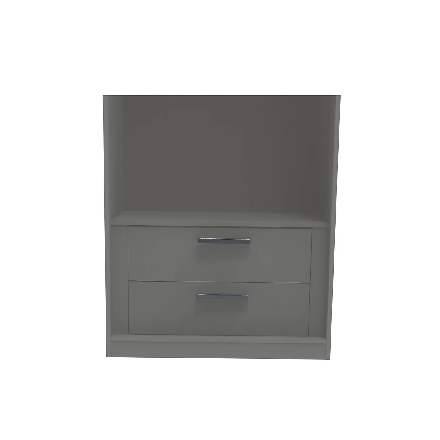House Beautiful Internal Built-In Two Drawer Unit For Double Wardrobe - Grey 3 House Beautiful Internal Built-In Two Drawer Unit For Double Wardrobe - Grey
