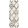 Deluxe Berber Shaggy Runner - White & Black - 180x67cm -Home Furniture 13888027 1674988131078764