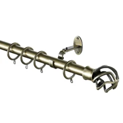 Extendable Curtain Pole With Cage Ball Finial - Brass -Home Furniture 13909289 1494987948214631