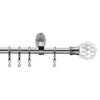 Extendable Curtain Pole With Crackle Glass Finial - Steel -Home Furniture 13909332 1484987948381515