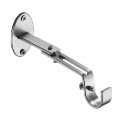 Extendable Curtain Pole With Crackle Glass Finial - Steel -Home Furniture 13909332 2034987948591005