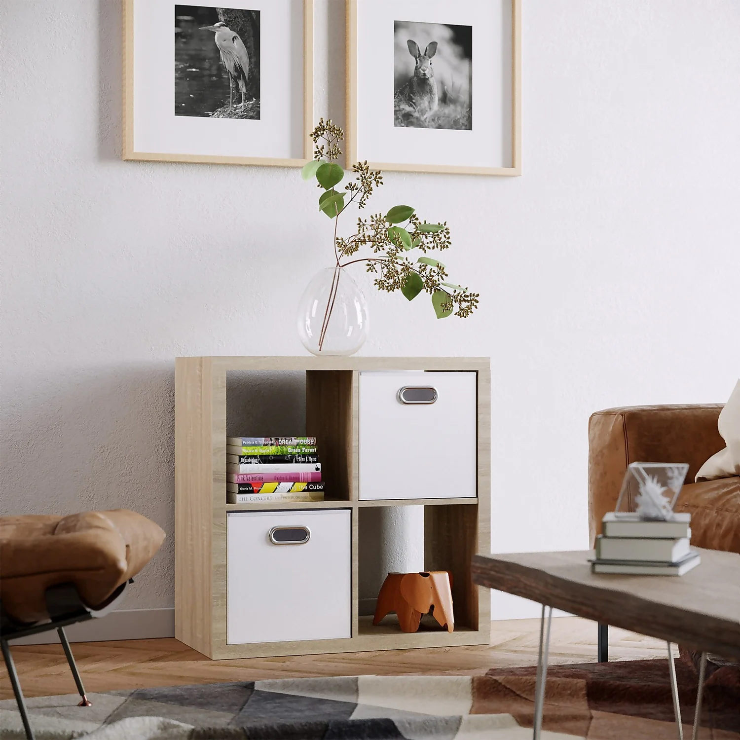 Clever Cube Fabric Insert - Set Of 2 - Linen White 4 Clever Cube Fabric Insert - Set Of 2 - Linen White - Image 2