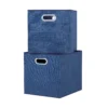 Clever Cube Fabric Insert - Set Of 2 - Steel Blue 1 Clever Cube Fabric Insert - Set Of 2 - Steel Blue -Home Furniture 13911397 4204981912809495