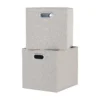 Clever Cube Fabric Insert - Set Of 2 - Taupe 2 Clever Cube Fabric Insert - Set Of 2 - Taupe -Home Furniture 13911402 1555021570501313