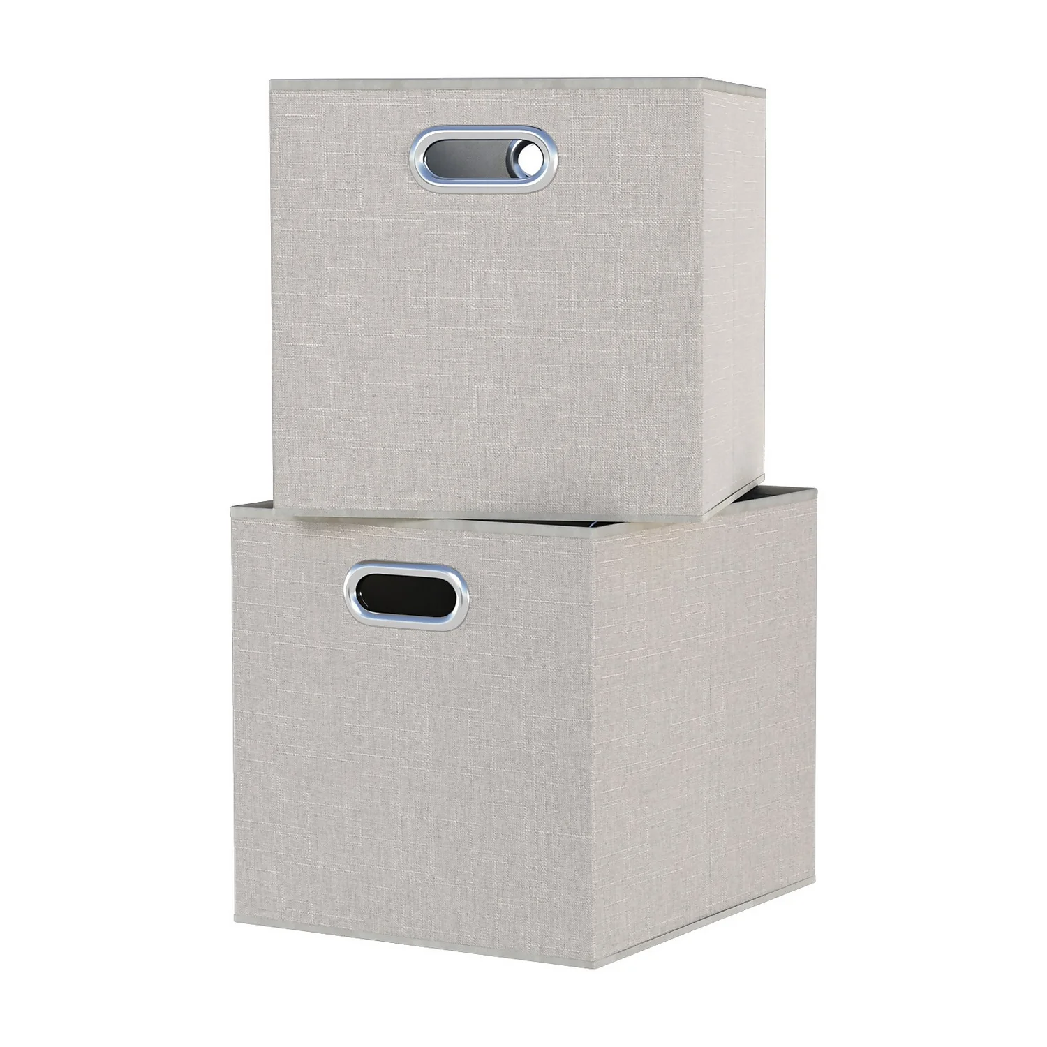 Clever Cube Fabric Insert - Set Of 2 - Taupe 3 Clever Cube Fabric Insert - Set Of 2 - Taupe