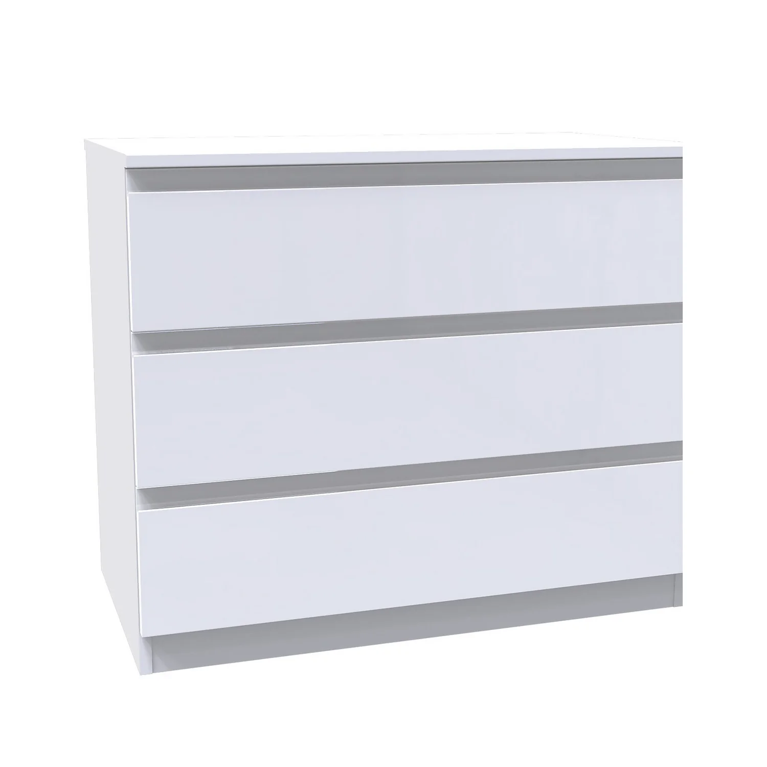 House Beautiful Escape Wide Chest Of Drawers - Gloss White Handleless (W) 900mm X (H) 756mm 3 House Beautiful Escape Wide Chest Of Drawers - Gloss White Handleless (W) 900mm X (H) 756mm