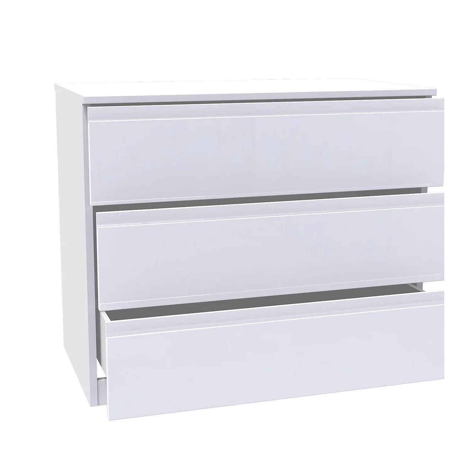 House Beautiful Escape Wide Chest Of Drawers - Gloss White Handleless (W) 900mm X (H) 756mm 5 House Beautiful Escape Wide Chest Of Drawers - Gloss White Handleless (W) 900mm X (H) 756mm - Image 3