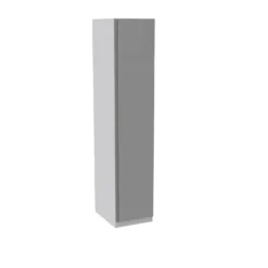 House Beautiful Escape Single Wardrobe, White Carcass - Gloss Grey Handleless Door (W) 450mm X (H) 2196mm