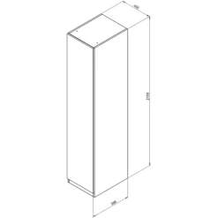 House Beautiful Escape Single Wardrobe, White Carcass - Gloss Grey Handleless Door (W) 450mm X (H) 2196mm 9 House Beautiful Escape Single Wardrobe, White Carcass - Gloss Grey Handleless Door (W) 450mm X (H) 2196mm -Home Furniture 13999831 4065005577140581
