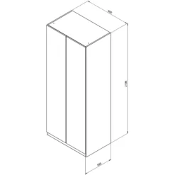 House Beautiful Escape Double Wardrobe, White Carcass - Gloss White Handleless Doors (W) 900mm X (H) 2196mm -Home Furniture 13999838 1545005572265635