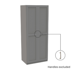 House Beautiful Realm Double Wardrobe, Grey Carcass - Grey Shaker Doors (W) 900mm X (H) 2196mm -Home Furniture 13999919 1055005586408415
