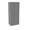 House Beautiful Realm Double Wardrobe, Grey Carcass - Grey Shaker Doors (W) 900mm X (H) 2196mm