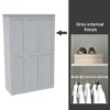 House Beautiful Realm Fitted Look Triple Wardrobe, Grey Carcass - White Shaker Doors (W) 1451mm X (H) 2256mm 2 House Beautiful Realm Fitted Look Triple Wardrobe, Grey Carcass - White Shaker Doors (W) 1451mm X (H) 2256mm -Home Furniture 13999966 1595052687811917