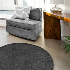 Relay Circular Rug - Dark Grey - 200cm -Home Furniture 14015854 1165052680281608