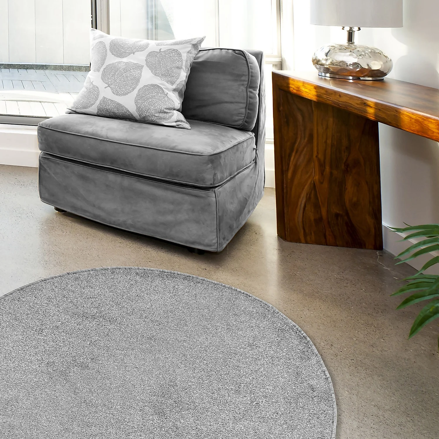 Relay Circular Rug - Light Grey - 200cm 5 Relay Circular Rug - Light Grey - 200cm - Image 3
