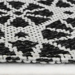 Recycled Cotton Starburst Rug - Monochrome - 100x150cm -Home Furniture 14015881 1715006093945682