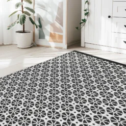 Recycled Cotton Starburst Rug - Monochrome - 160x230cm -Home Furniture 14015883 1355006088251595