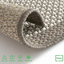 Relay Recycled Indoor/Outdoor Rug - Natural - 160x230cm 11 Relay Recycled Indoor/Outdoor Rug - Natural - 160x230cm -Home Furniture 14015908 2055006089628700