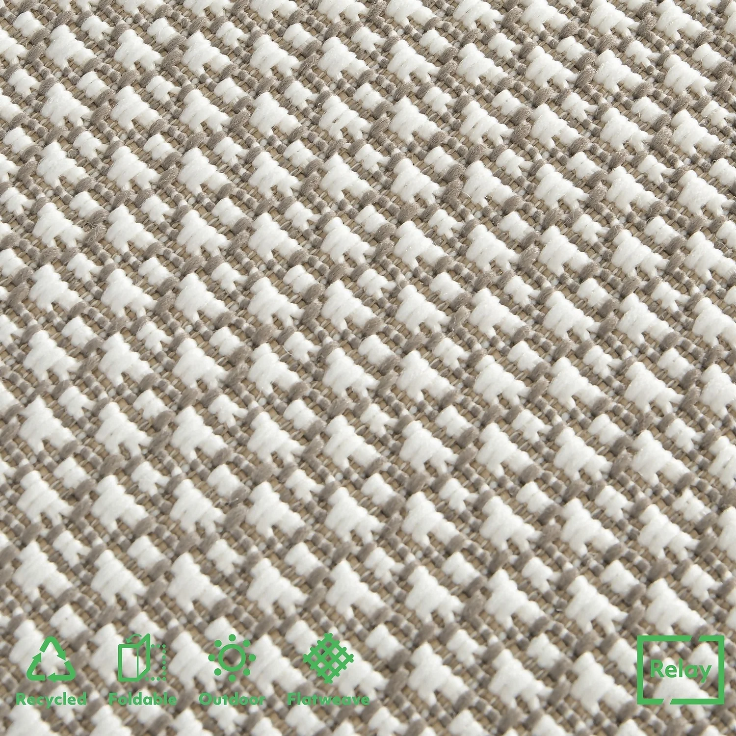 Relay Recycled Indoor/Outdoor Rug - Natural - 160x230cm 8 Relay Recycled Indoor/Outdoor Rug - Natural - 160x230cm - Image 6