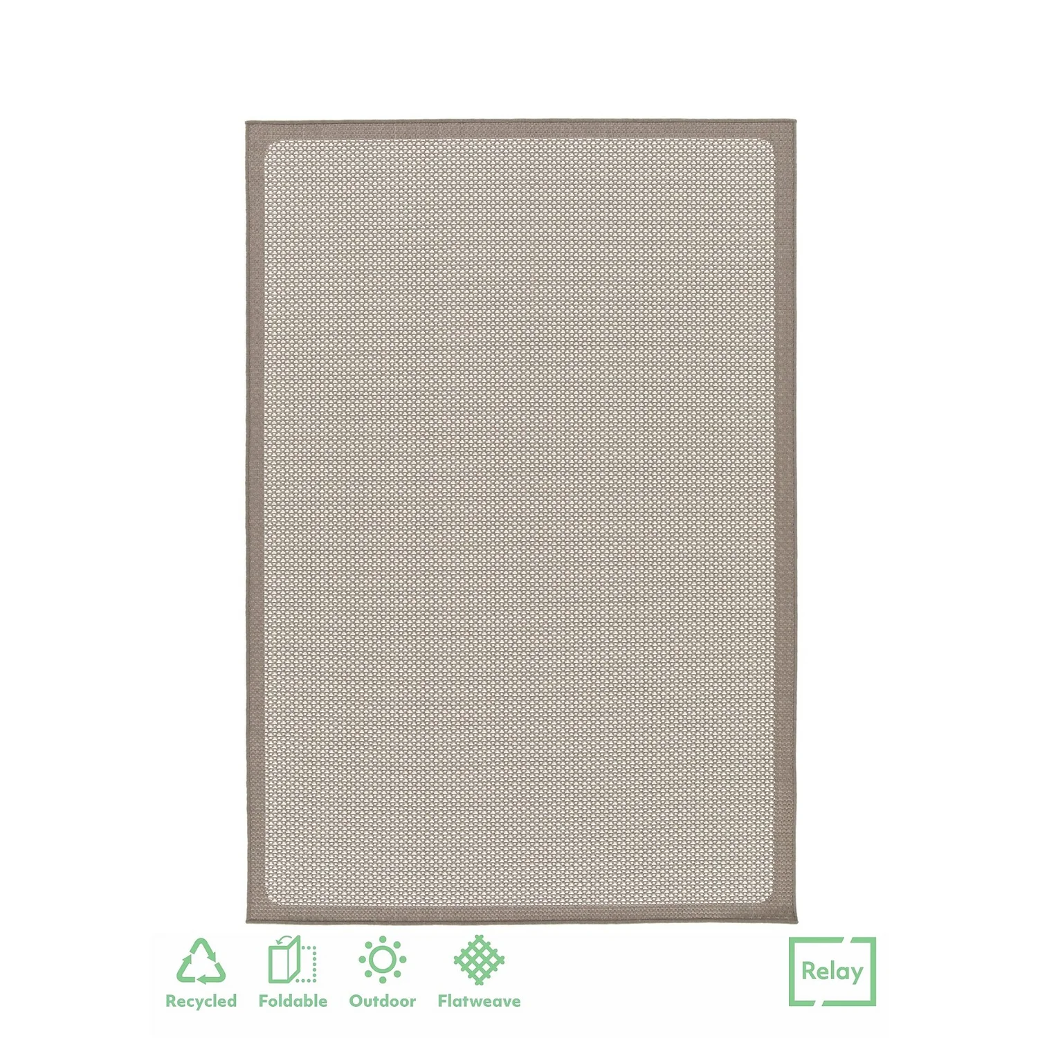 Relay Recycled Indoor/Outdoor Rug - Natural - 160x230cm 3 Relay Recycled Indoor/Outdoor Rug - Natural - 160x230cm