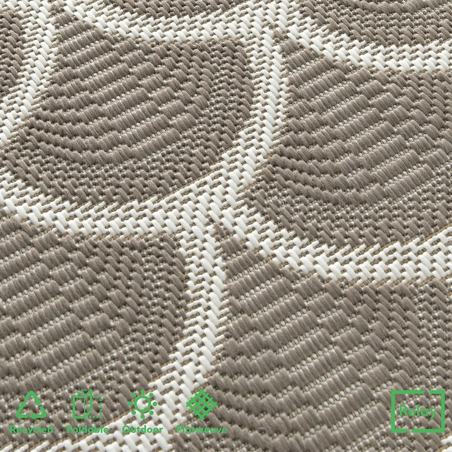 Relay Recycled Indoor/Outdoor Rug - Dark Natural - 60x230cm 7 Relay Recycled Indoor/Outdoor Rug - Dark Natural - 60x230cm - Image 5