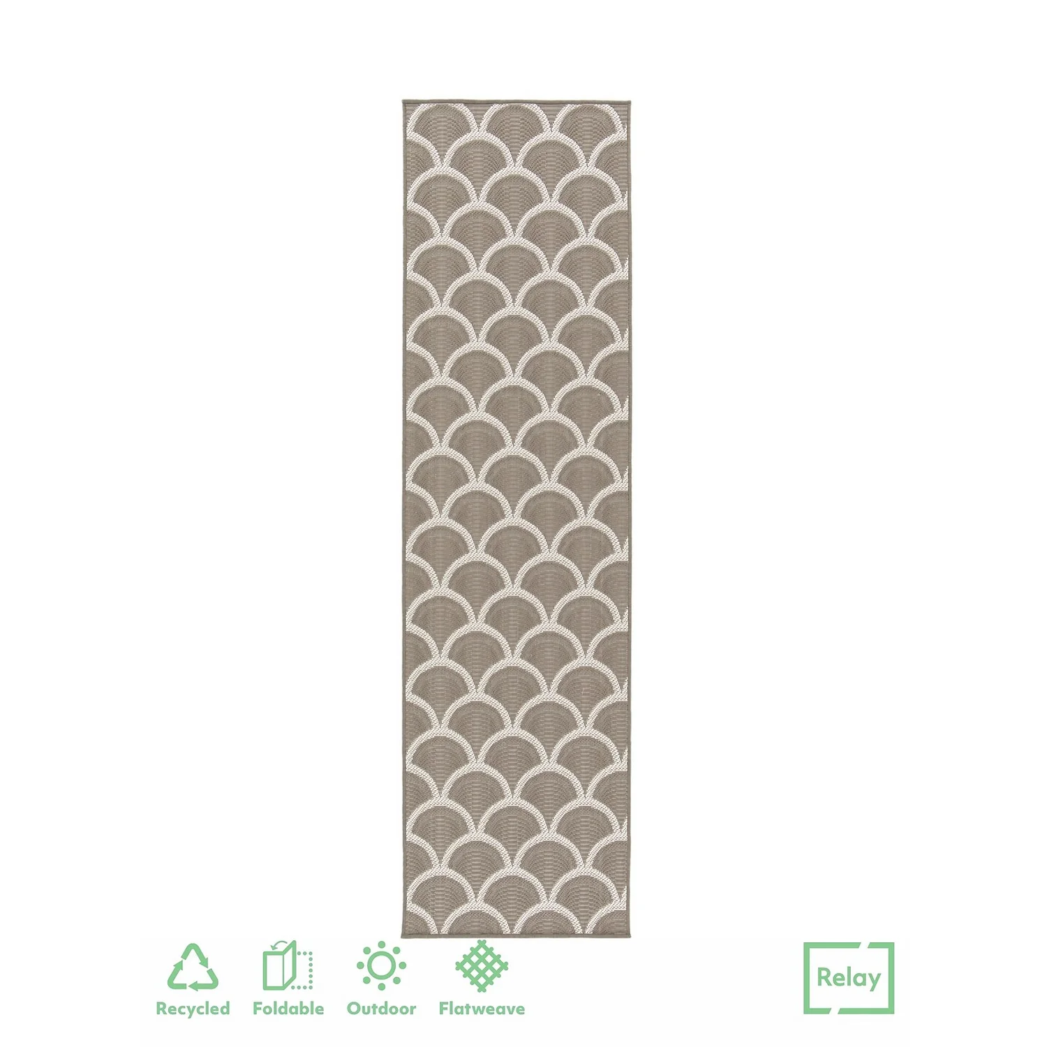 Relay Recycled Indoor/Outdoor Rug - Dark Natural - 60x230cm 3 Relay Recycled Indoor/Outdoor Rug - Dark Natural - 60x230cm