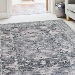 Traditional Rug - Grey & Pink - 160x230cm -Home Furniture 14015928 2065006094165990