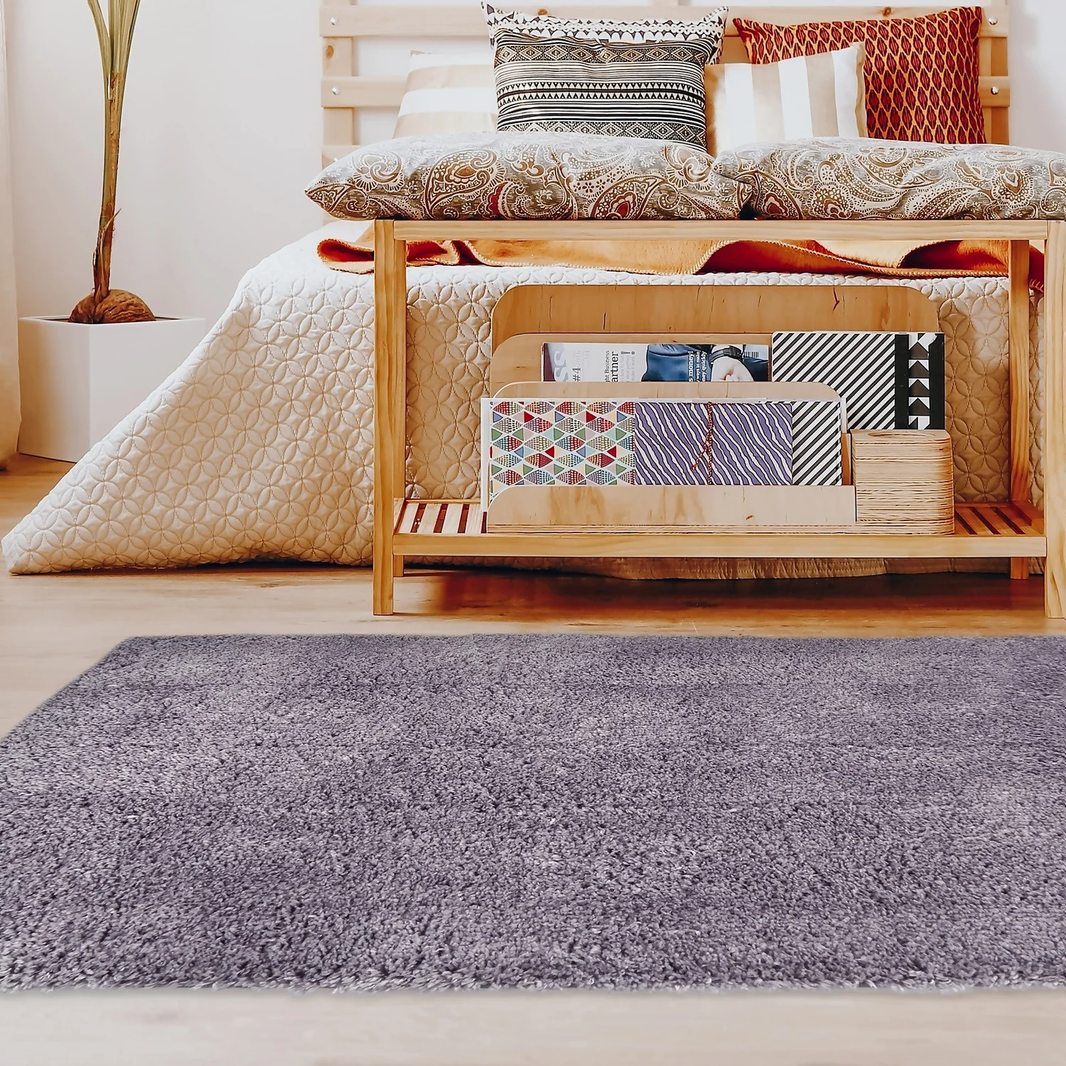 Snug Plain Rug - Lilac - 160x230cm 6 Snug Plain Rug - Lilac - 160x230cm - Image 4