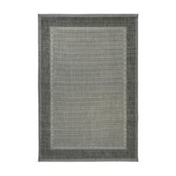 Denver Border Indoor/Outdoor Rug - Grey - 160x230cm